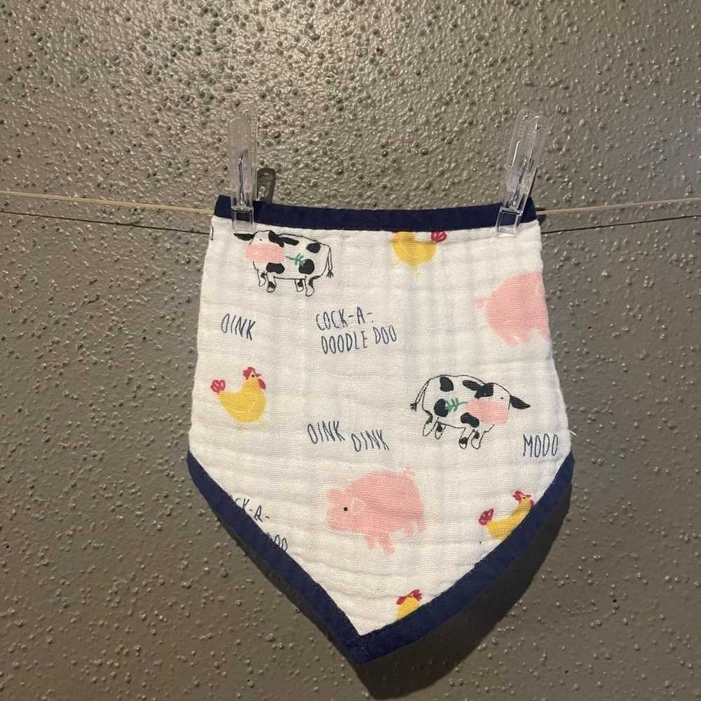 Mud Pie Farm Animal Bandana Bib
